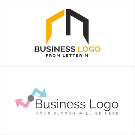 Business financial logo designのイラスト素材