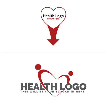 Health wellness medical people logo designのイラスト素材
