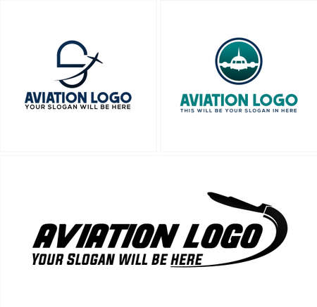 Aviation plane icon logo designのイラスト素材