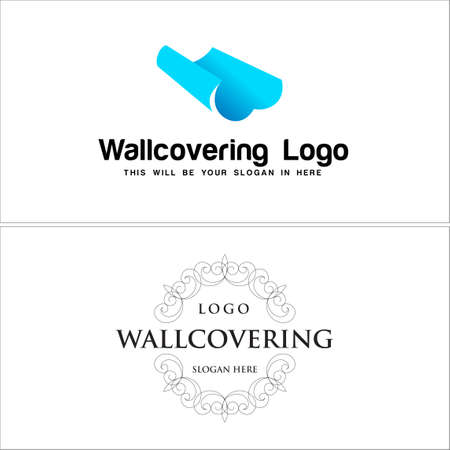 Retail wall covering logo designのイラスト素材