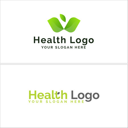 Health nature initial icon logo designのイラスト素材