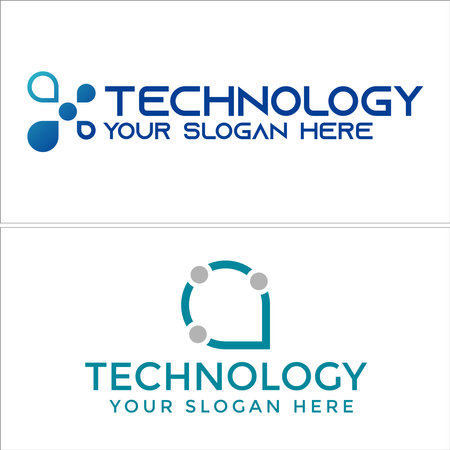Technology dot line connected logo designのイラスト素材