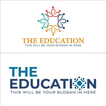 Education people community colorful logo designのイラスト素材