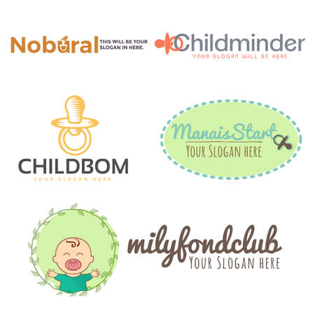 Childcare set  designのイラスト素材