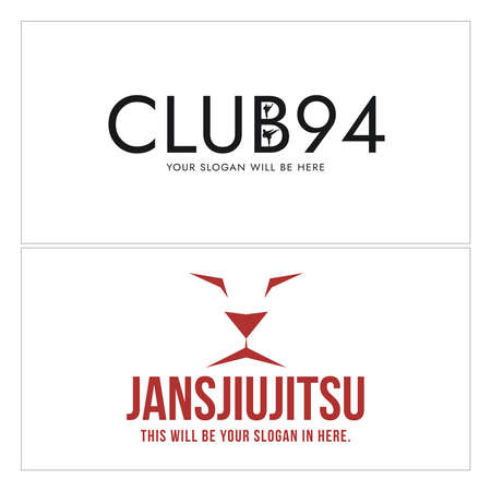 Modern sport jiu jitsu lion logo designのイラスト素材