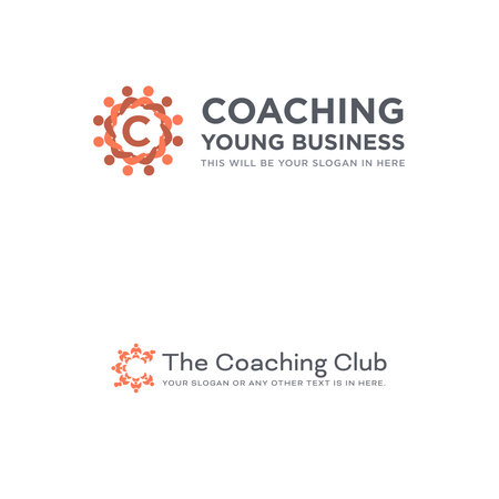 Modern community business people initial letter C logo designのイラスト素材