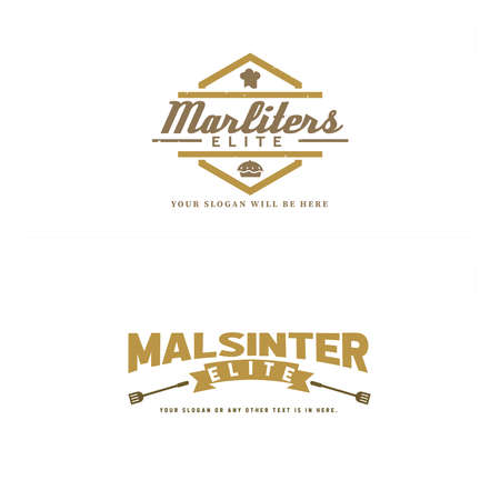 Set of chef restaurant cooking spatula logo designのイラスト素材