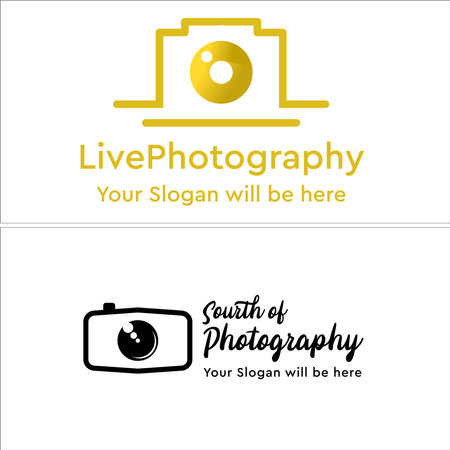 Modern Photography business studio camera logo designのイラスト素材