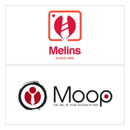 Modern business job recruitment people tie logo designのイラスト素材