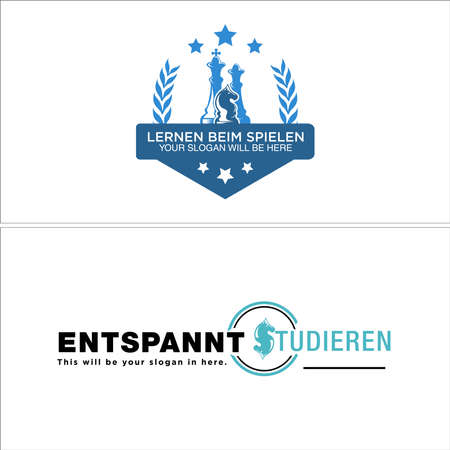 Modern chess horse knight logo designのイラスト素材