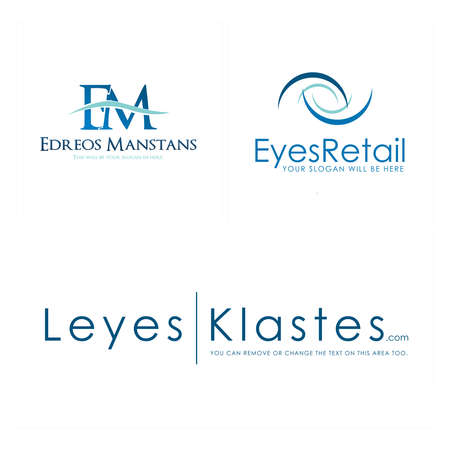 Modern Letter FM business eye optical logo designのイラスト素材