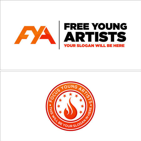 Modern business artists initial letter icon star fire logo designのイラスト素材
