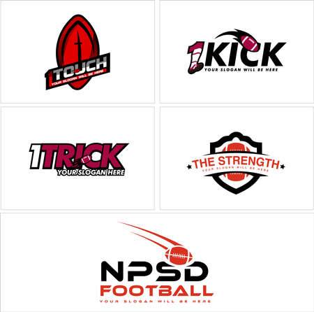 Modern football rugby sport logo designのイラスト素材