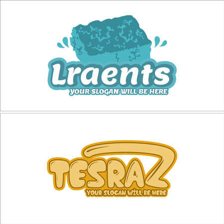 Modern food cake wordmark logo designのイラスト素材