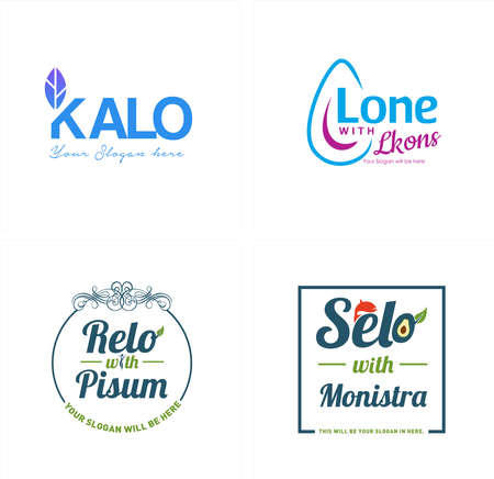 Modern food healthy fruit avocado juicy logo designのイラスト素材