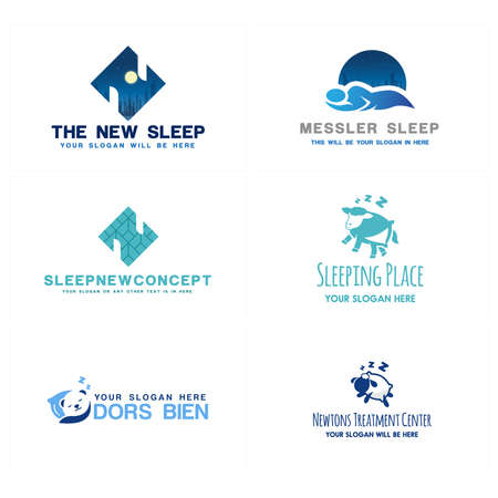 Modern relaxation sleep dream logo designのイラスト素材