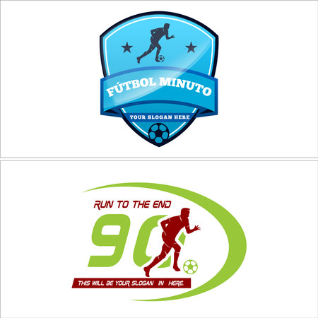 Modern badge football sport logo designのイラスト素材