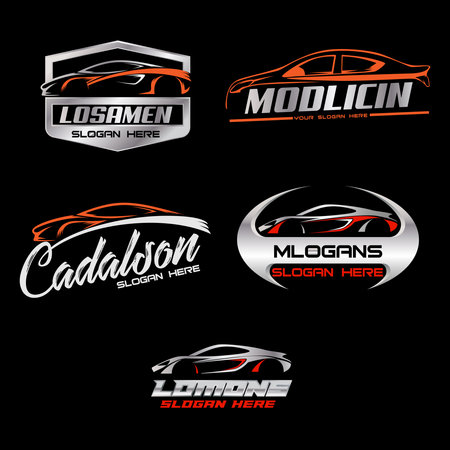 Modern automotive garage car racing sport logo designのイラスト素材