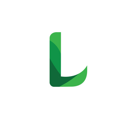 L Alphabet Nature Logo Design Conceptのイラスト素材