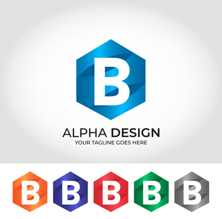 B Alphabet Creative Modern Logo Design Conceptのイラスト素材