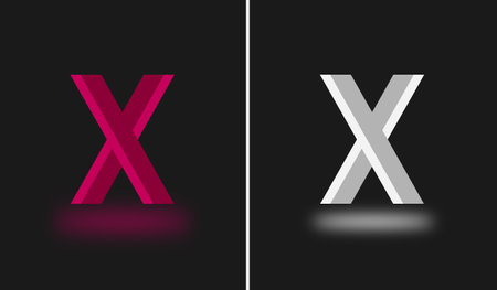 X Alphabet Modern  Design Conceptのイラスト素材
