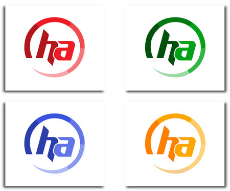 HA Alphabet Logo Design Conceptのイラスト素材