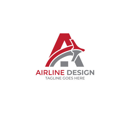 A Alphabet Air Travel Logo Design Conceptのイラスト素材