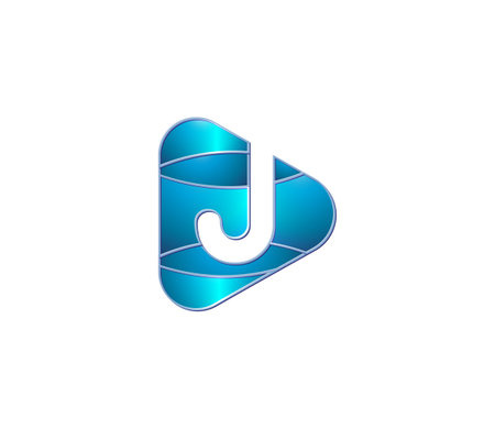 J Alphabet Modern Play Logo Design Conceptのイラスト素材