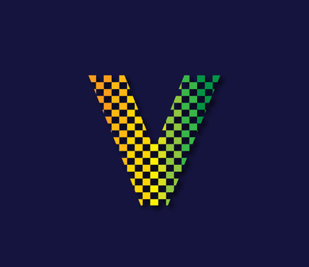 V Megapixels Creative Logo Design Conceptのイラスト素材