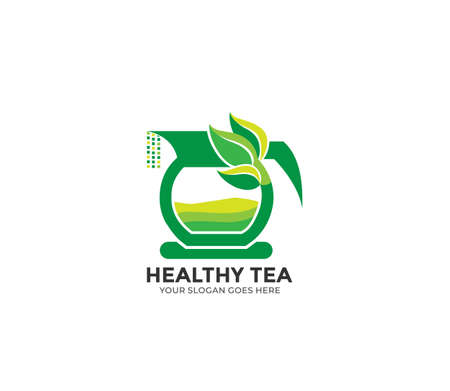 Healthy Tea Logo Design Conceptのイラスト素材