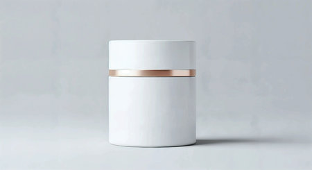 Cosmetic cream bottle mockup on white background. 3d renderingの素材