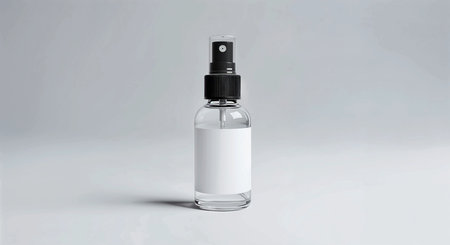 Mockup of a bottle of essential oil with blank label, 3d renderingの素材