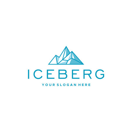 ICEBERG polar northpole logo designのイラスト素材