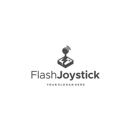 minimalist FlashJoystick box lightning Logo designのイラスト素材