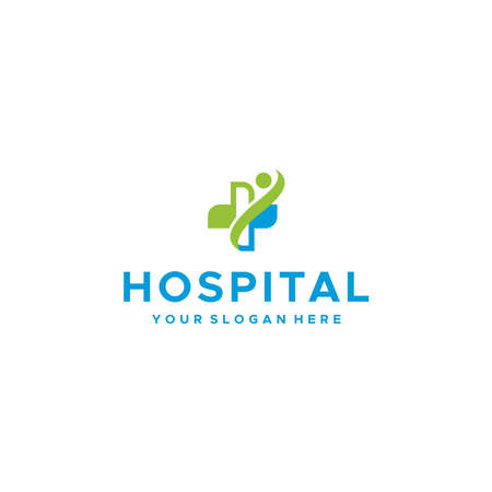 modern HOSPITAL healthy natural logo designのイラスト素材
