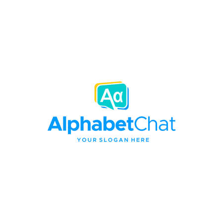 modern AlphabetChat chat alphabet Logo designのイラスト素材