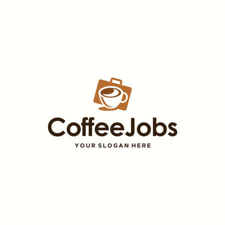 modern Coffee Jobs professional Cup logo designのイラスト素材