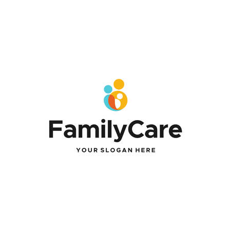 modern colorful Family Care community logo designのイラスト素材