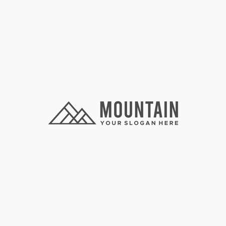 minimalist MOUNTAIN mountains triangle Logo designのイラスト素材
