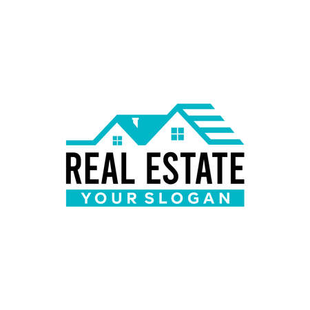 minimalist REAL ESTATE building roof Logo designのイラスト素材