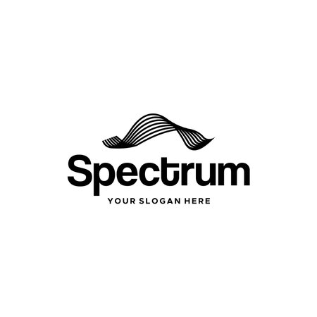 minimalist Spectrum geometric art logo designのイラスト素材