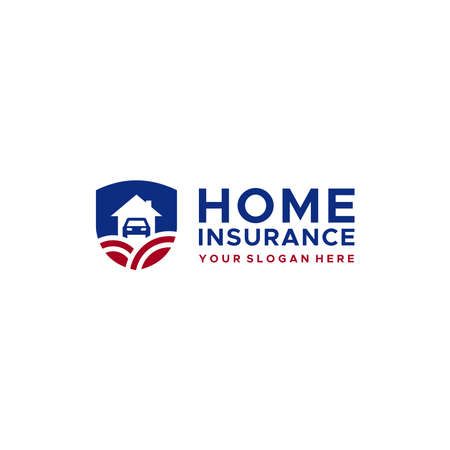 modern HOME INSURANCE car building logo designのイラスト素材