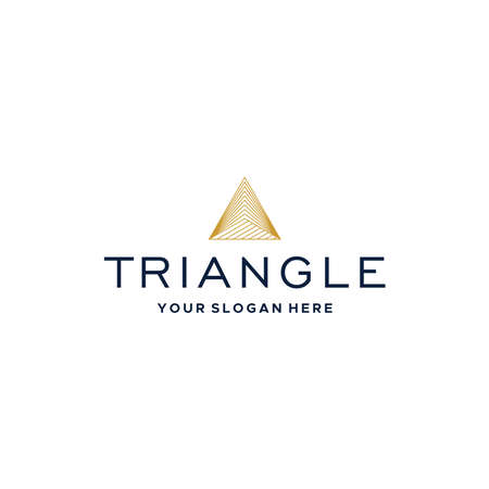 minimalist TRIANGLE geometric art logo designのイラスト素材