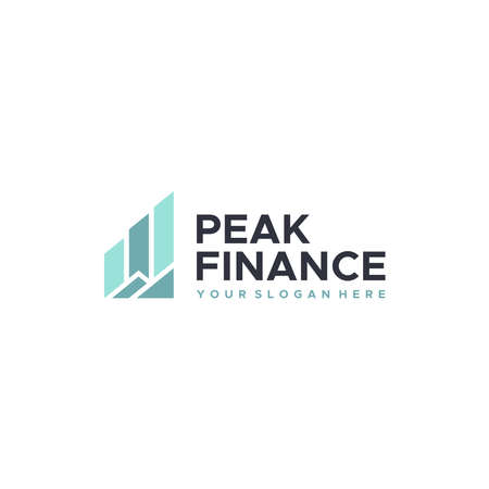 minimalist PEAK FINANCIAL increase logo designのイラスト素材