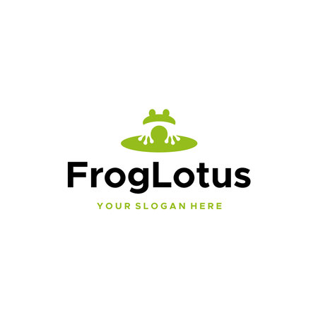 Modern flat letter mark FROG LOTUS logo designのイラスト素材