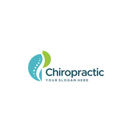 minimalist CHIROPRACTIC colorful logo designのイラスト素材