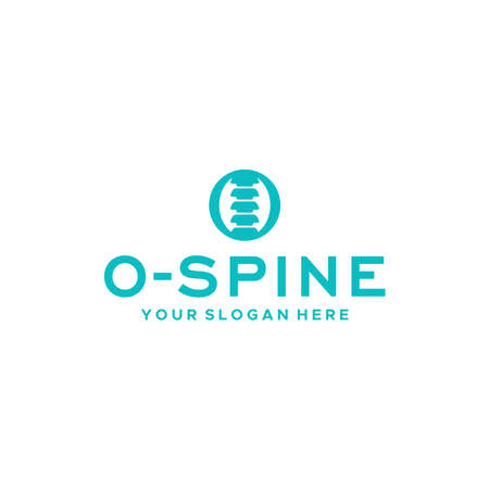Minimalist initial O OSPINE label logo designのイラスト素材