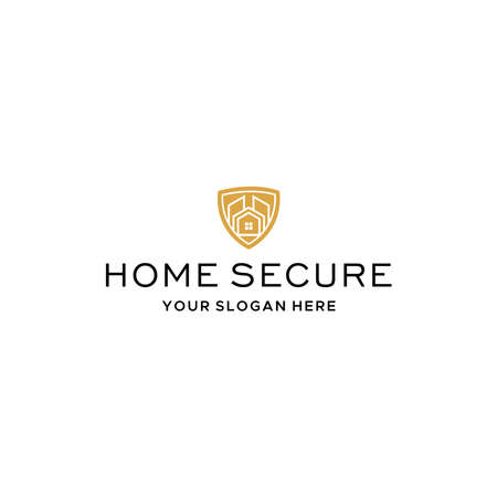 Modern HOME SECURE building shield Logo designのイラスト素材