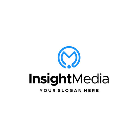 Modern initial M INSIGHT MEDIA logo designのイラスト素材