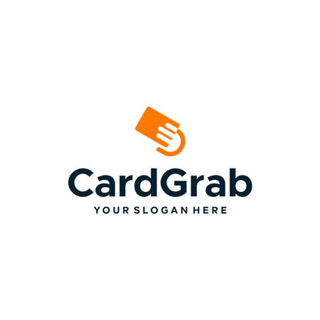 Minimalist flat letter mark CARD GRAB logo designのイラスト素材